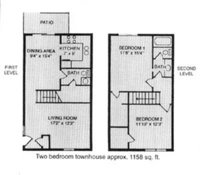 Black  White Bedrooms on Br Th Townhome Two Bedrooms 1 5 1158   725 Call